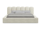 Upholstered bed with storage 180x238 - in PINPAI - dark beige - Luxameub EYEM23150