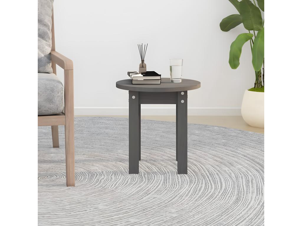 Grey Coffee Table 35x35 Solid Pine Wood HJZG44278