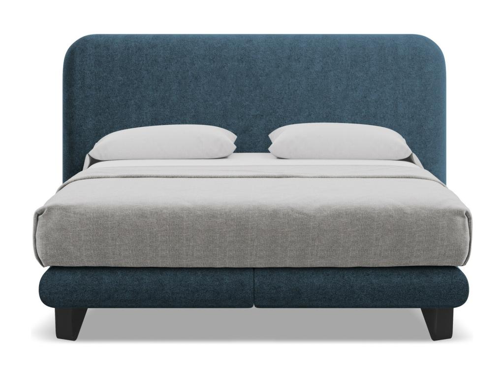 Mobenze upholstered bed with fabric mattress 160x200 - blue Mobenze AMRA41716