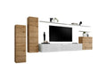 Mobenze I living room furniture set in oak and glossy white. PPMG78323