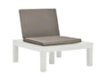 Luxameub brown and white plastic garden chair - Set of 2 HVQO46004