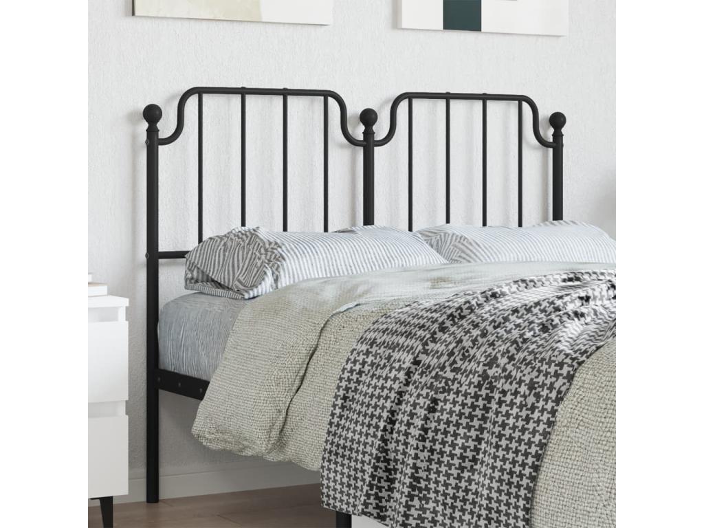 Black metal headboard 120 cm XJGP59359