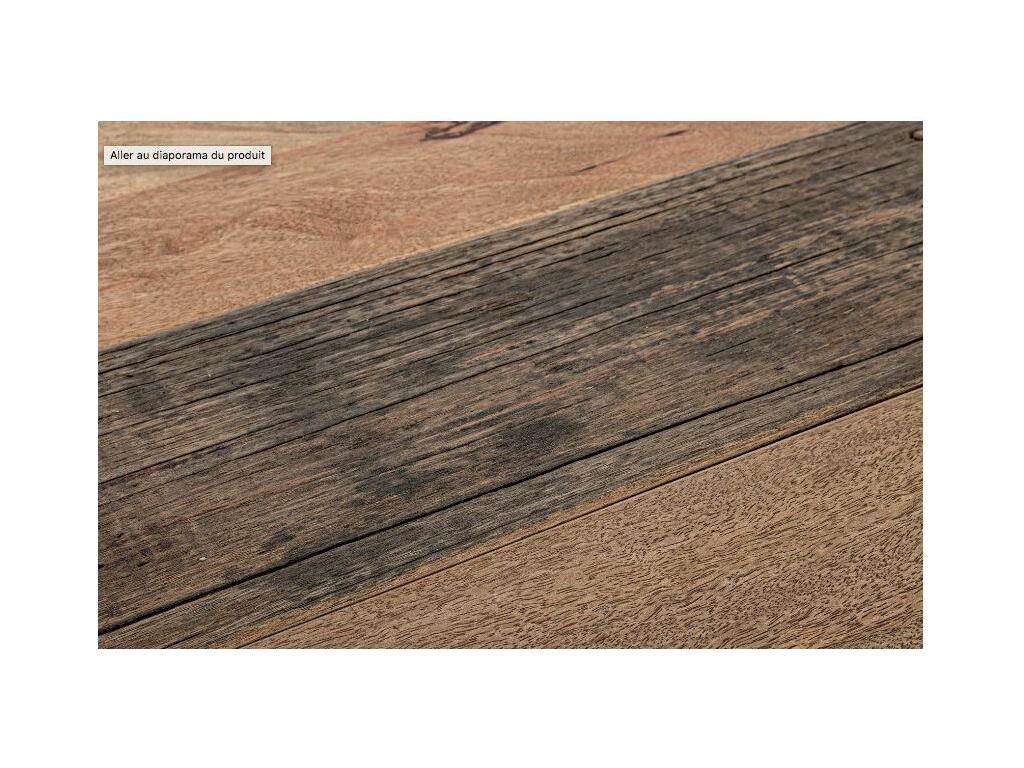 Mobenze industrial dining table, 10 seats, made of recycled mango wood and black steel legs, 200cm, XBMQ49509