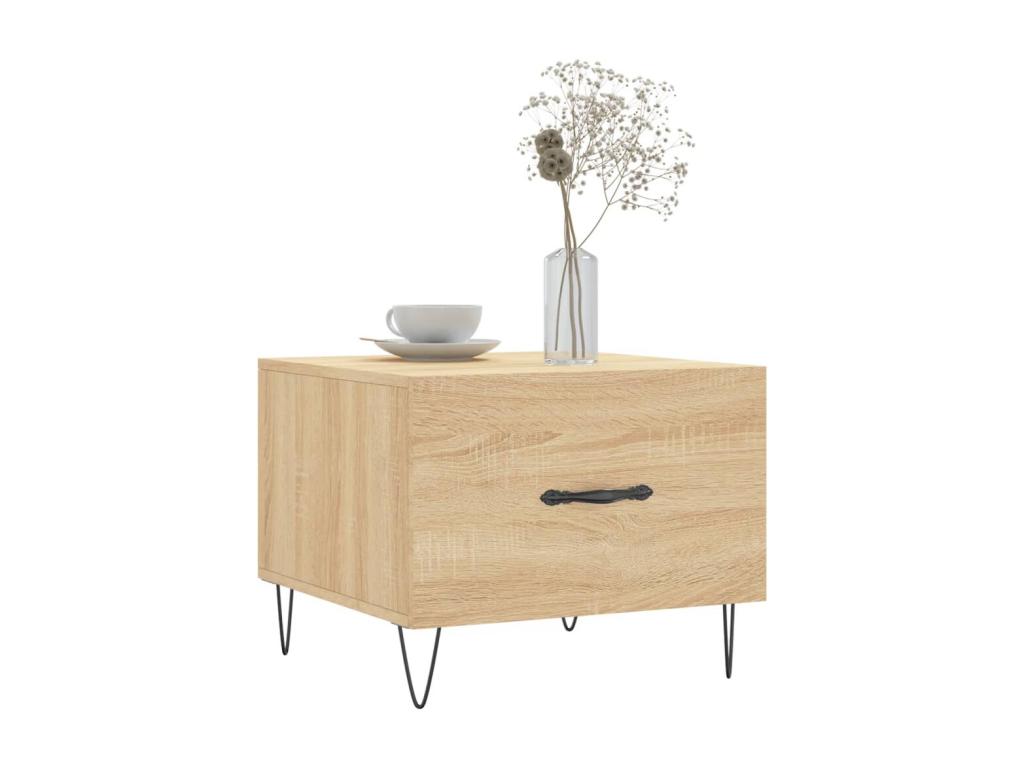 Coffee table in Mobenze oak, 50x50x40 cm, engineered Mobenze QZSP46404