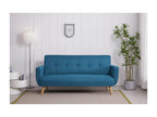 Luxameub PIIG41549 3-seater Scandinavian convertible sofa in duck blue