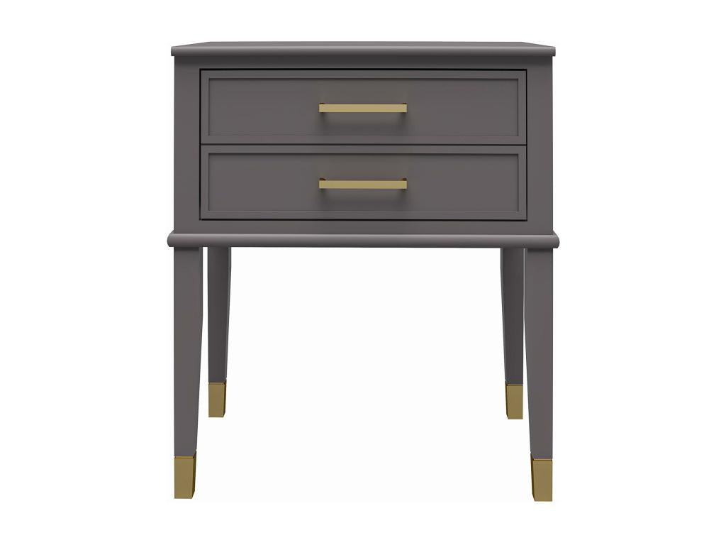 Mobenze - Side table with 1 drawer in graphite grey Mobenze SMCZ32090