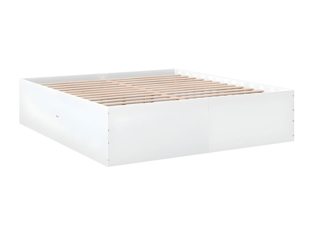 White bed frame without mattress, 180x200 cm, SGCV36403