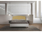 160x200 storage bed with white ash frame and ochre microfiber headboard (Mobenze EOLN41254)