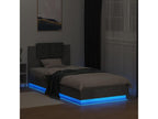 Bed frame, headboard and LED lighting, concrete grey, 90x200 cm DCWV16283