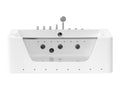 Luxameub semi-enclosed glass whirlpool bathtub with LEDs - 1 person - 260L - 170x85x58cm - White VKVR47492