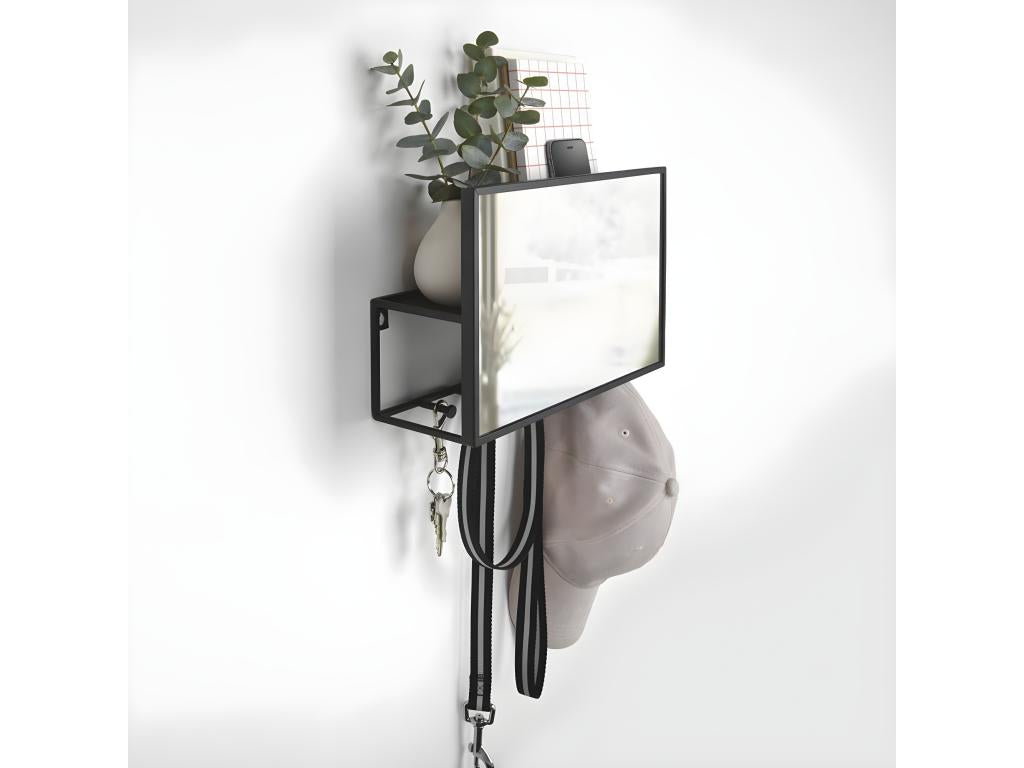 Mobenzeère mirror with storage compartment, Mobenze Black, Mobenze IPUT93013