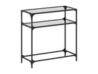 Console table with transparent glass top, 80x35x81cm, steel, GZAD30924