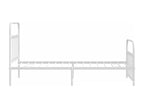 Metal bed frame with headboard and footboard, white, 100x190 MBOB67741