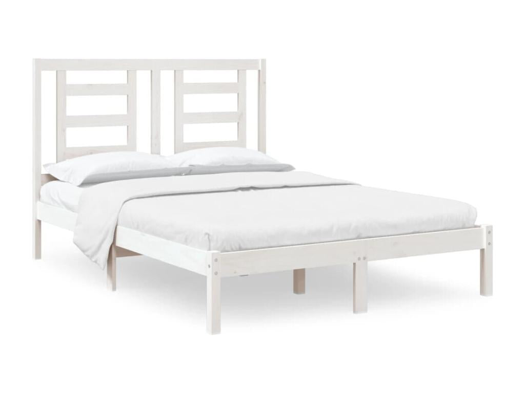 White Mobenze Solid Bed Frame 120x190 cm Small Double GQPL98520