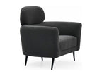 Modern armchair with high backrest, Damigal Mobenze fabric, dark grey, QHHL52622