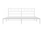 Metal bed frame with white headboard 193x203 cm IZMD19897