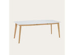 Extendable dining table in solid white Mobenze 150x75 TXBR48444