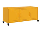 Mustard yellow TV stand 100.5x39x43.5 cm steel QEBV15291