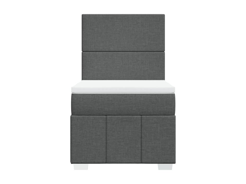Mobenze bed base with dark grey mattress 80x200 cm fabric QLBB19928