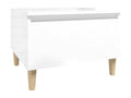 Glossy white side table 50x46x35 cm Mobenze engineering SHBH08320