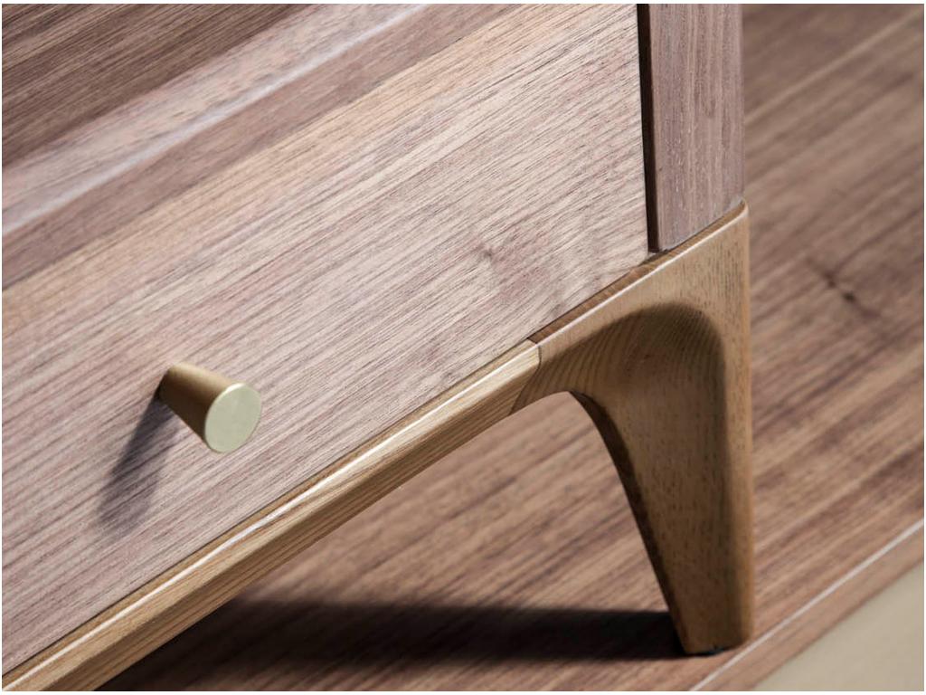 Dressing table in lacquered walnut Mobenze with 4 drawers, Mobenze-Color Mobenze WLCI78615