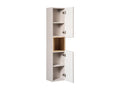 Luxameub Cashmere and Wood Single Sink Vanity Unit 60cm with 2 Drawers and Tall Cabinet CQHE35885