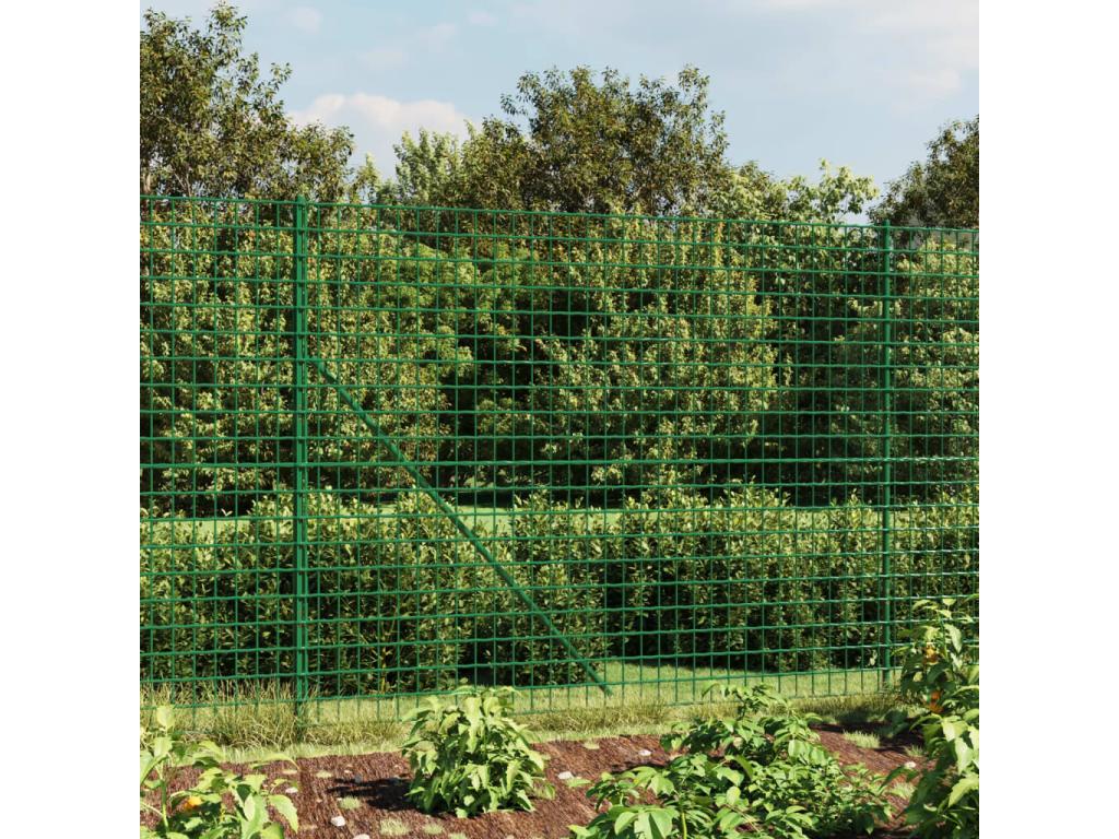Green wire mesh fence 1.4x25 m galvanized steel RVEM54694