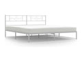Metal bed frame with white headboard 193x203 cm IZMD19897
