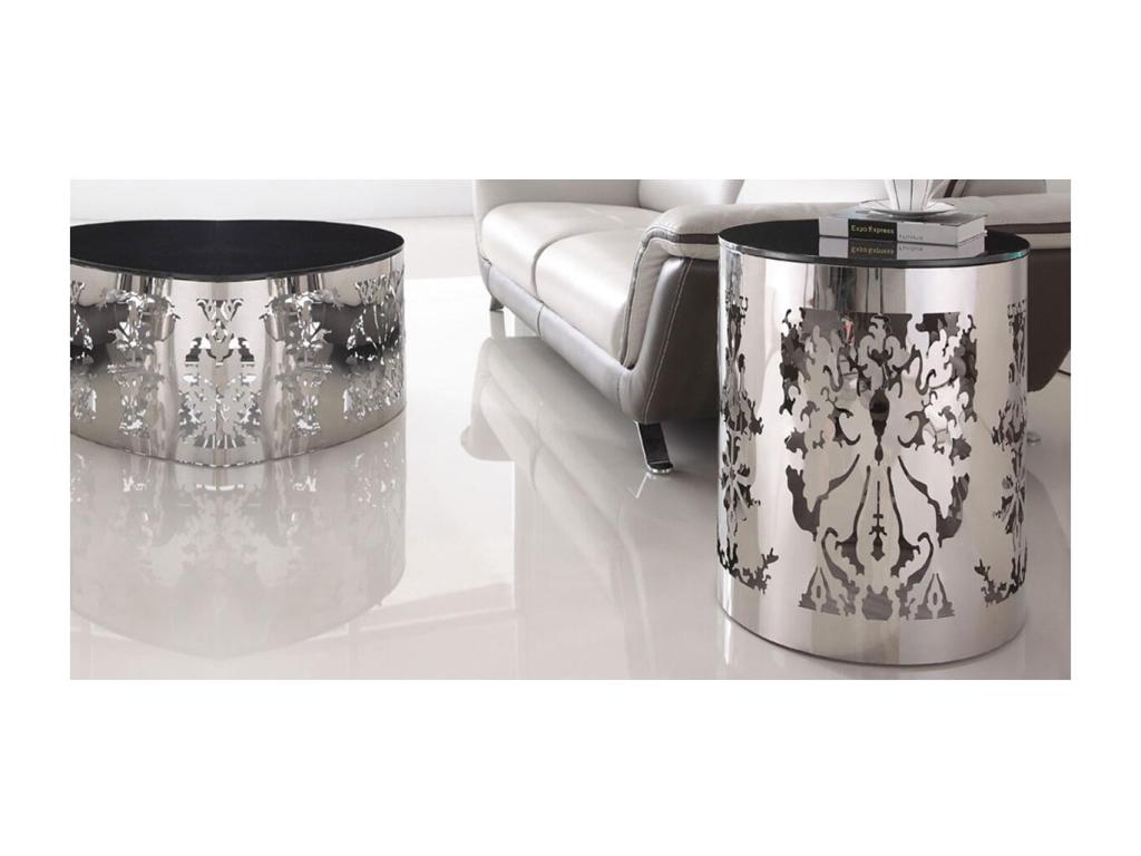 Mobenze Glass Side Table - Black - Black AKBT29074