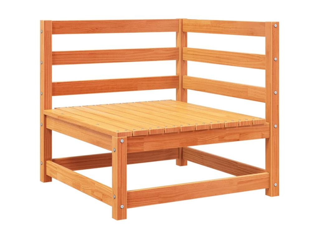 3-piece garden furniture set, brown wax finish, solid pine wood, RDZY70152