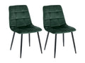 Set of 2 dining chairs - Mobenze / Metal - Green - Mobenze WCLE59664