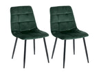 Set of 2 dining chairs - Mobenze / Metal - Green - Mobenze WCLE59664