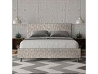 Upholstered bed without slatted base 160x210 cm, Luxameub 02 grey fabric, Luxameub VESJ65810