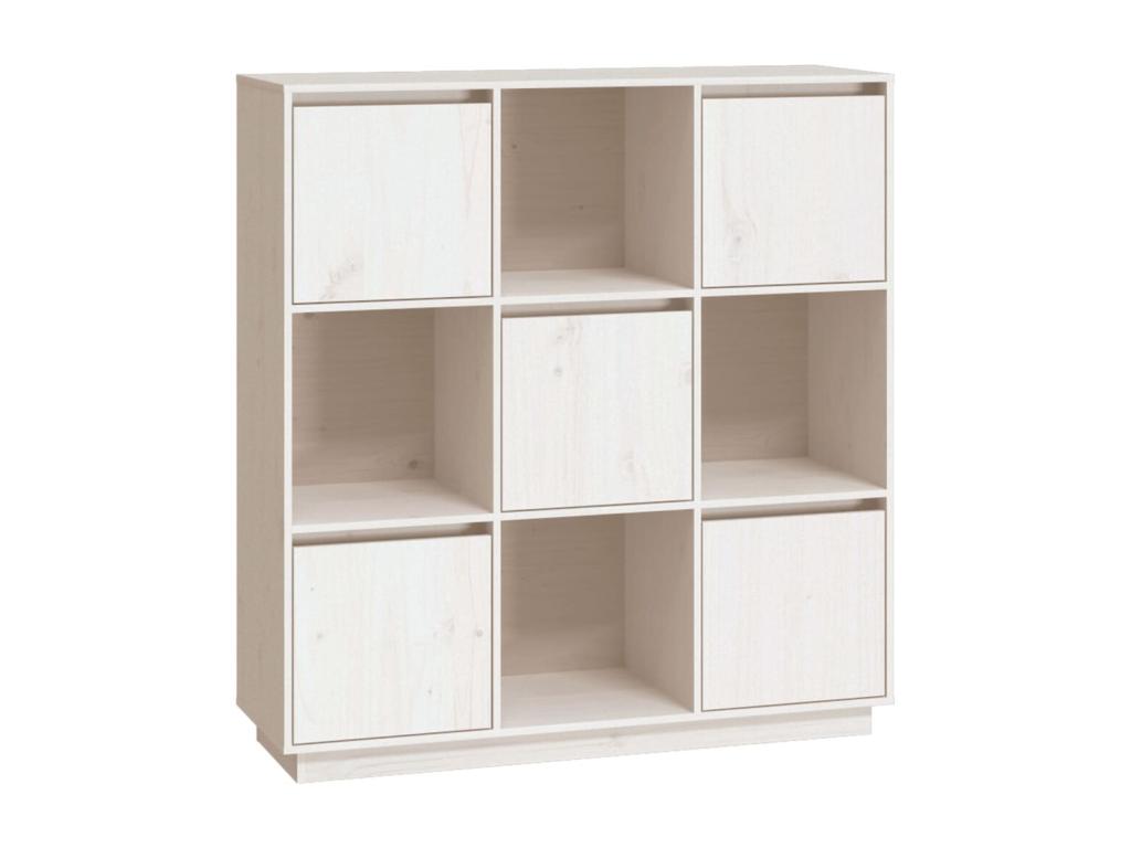 White Sideboard 110.5x35x117 cm Mobenze solid pine KDBM52763