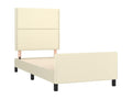 Bed frame with headboard, cream, 80x200 cm, faux leather, JWGQ78701