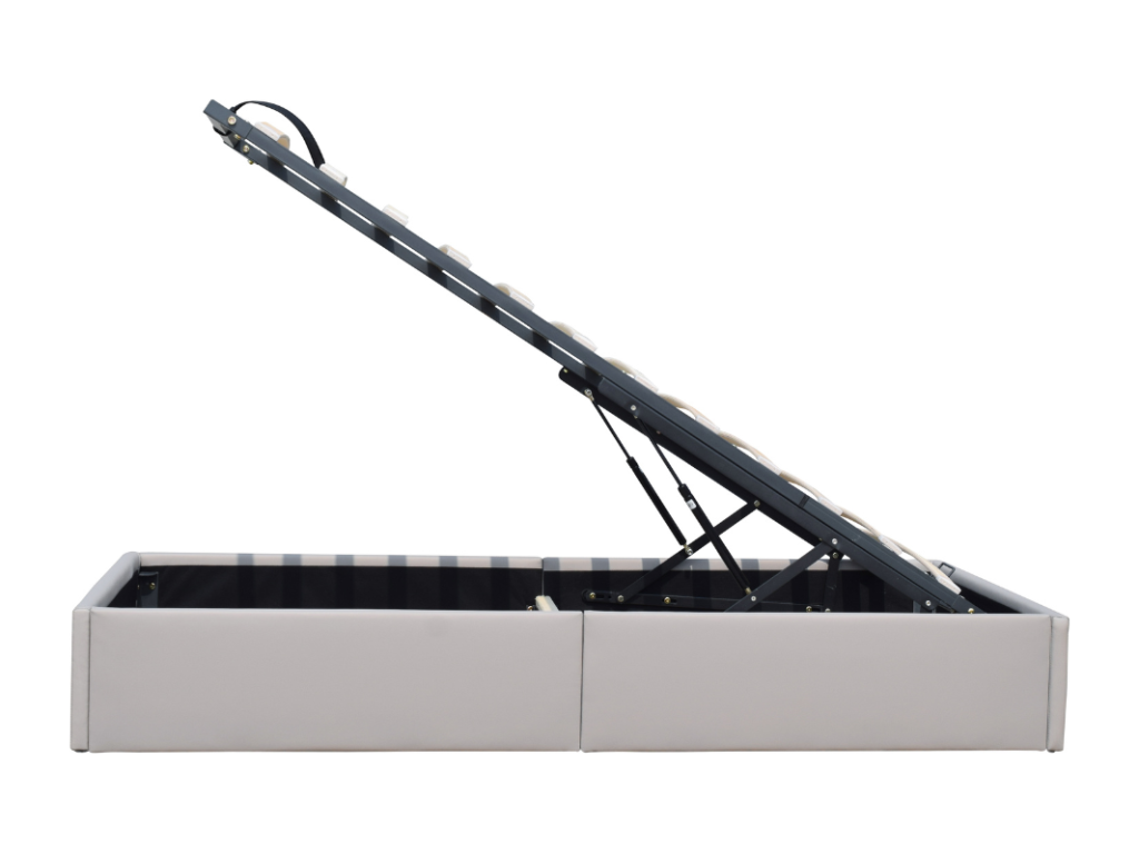 100x200 cm Storage Bed with 12 Luxameub - Quick assembly and easy-care fabric - Luxameub YTXD74232