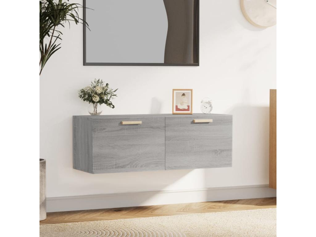 Mobenze wall cabinet, grey, 100x36.5x35 cm, Mobenze engineering WALL62785