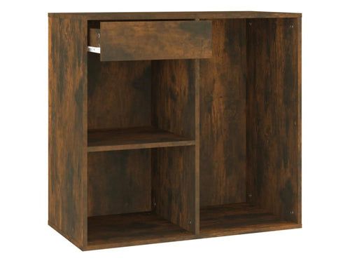 Cosmetic cabinet, smoked oak, 80x40x75 cm, engineered mobenze, VSGR49116
