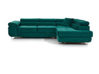 Mobenze convertible right-hand corner sofa, fir green, 275cm, BPBT87762