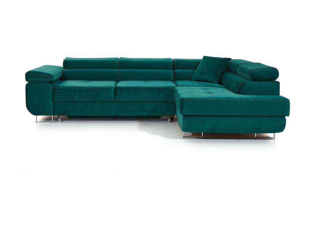 Mobenze convertible right-hand corner sofa, fir green, 275cm, BPBT87762