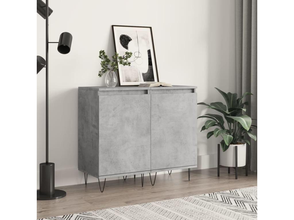 2-piece sideboard set, concrete grey, 40x35x70 cm, Mobenze engineering VEMV33724
