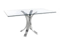 Dining table with curved polished steel base JUZZ54650