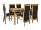 Chair in natural beech wood and Luxameub-Tissu fabric 27127 ZAPH98507