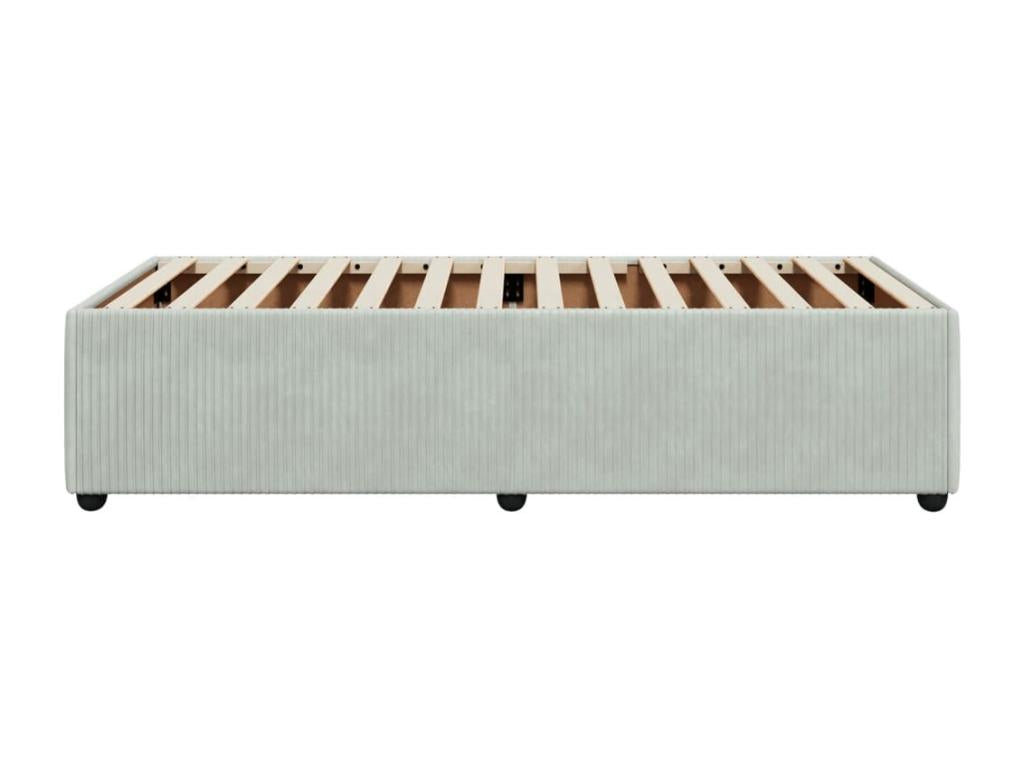 Light grey bed frame without mattress 100x200 cm Mobenze YMQV79015