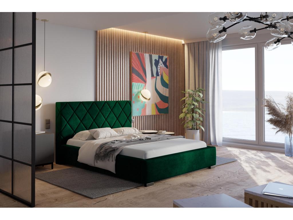 Mobenze Upholstered Bed 180x200 Mobenze - Double Bed with Storage Bed 140x200 cm Green Mobenze 19 PTBG27480