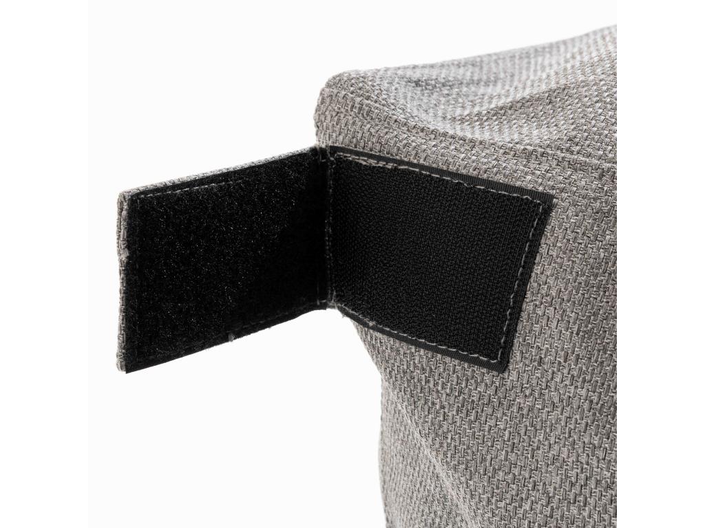 Modular 5-seater garden furniture set with chaise longue, grey - Luxameub ADFO35703