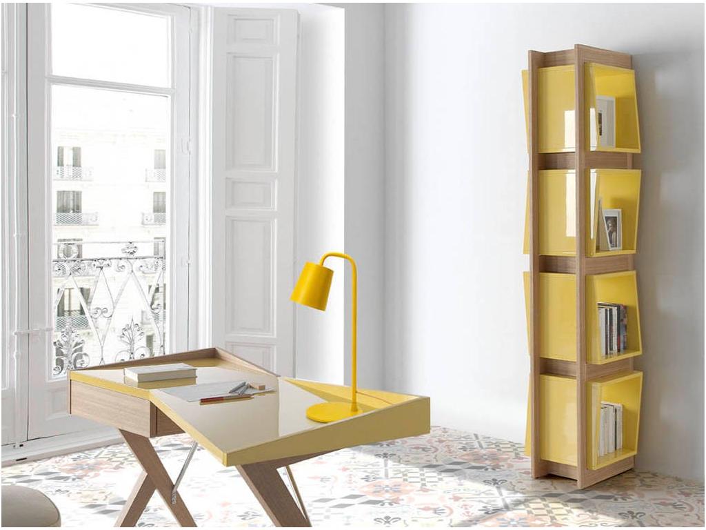 Mobenze shelf with oak veneer and Mobenze lacquered interior - Pink color EXBO18449