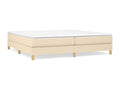 Upholstered bed base with mattress, Cream 200x200, Fabric XEEA21761