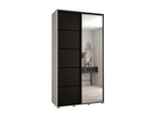 Mobenze 5 Sliding Door Wardrobe 235.2/140/45 2 Doors White/Black/Black QQUI07005