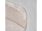 Set of 2 chairs with beige fabric armrests and metal legs - Mobenze ACKQ58304
